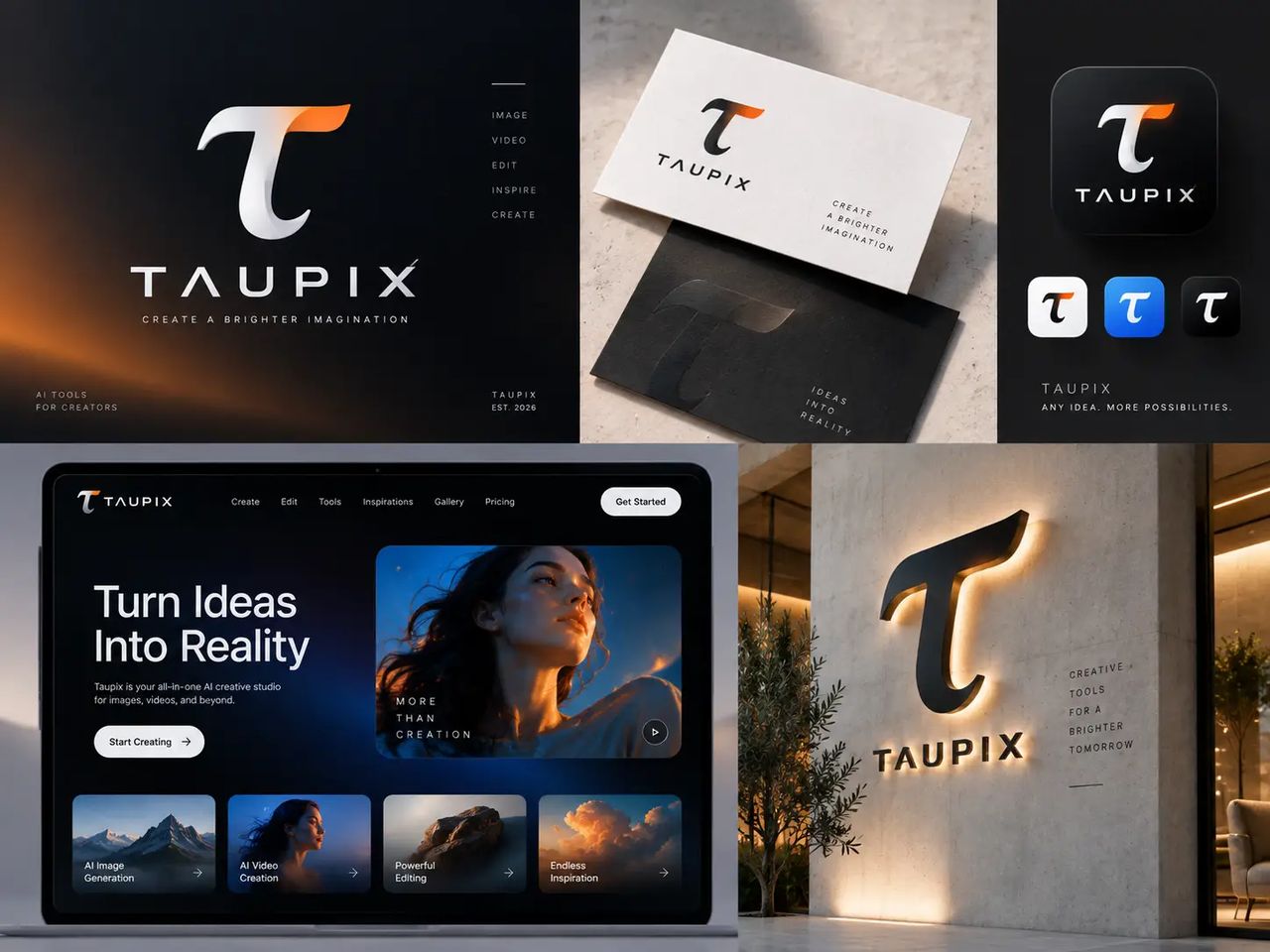 AI-generated brand and logo design